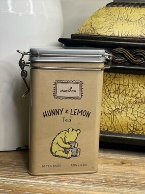 NEW Charbrew Winnie the Pooh Hunny & Lemon Tea Collector Tin - 60 Bags